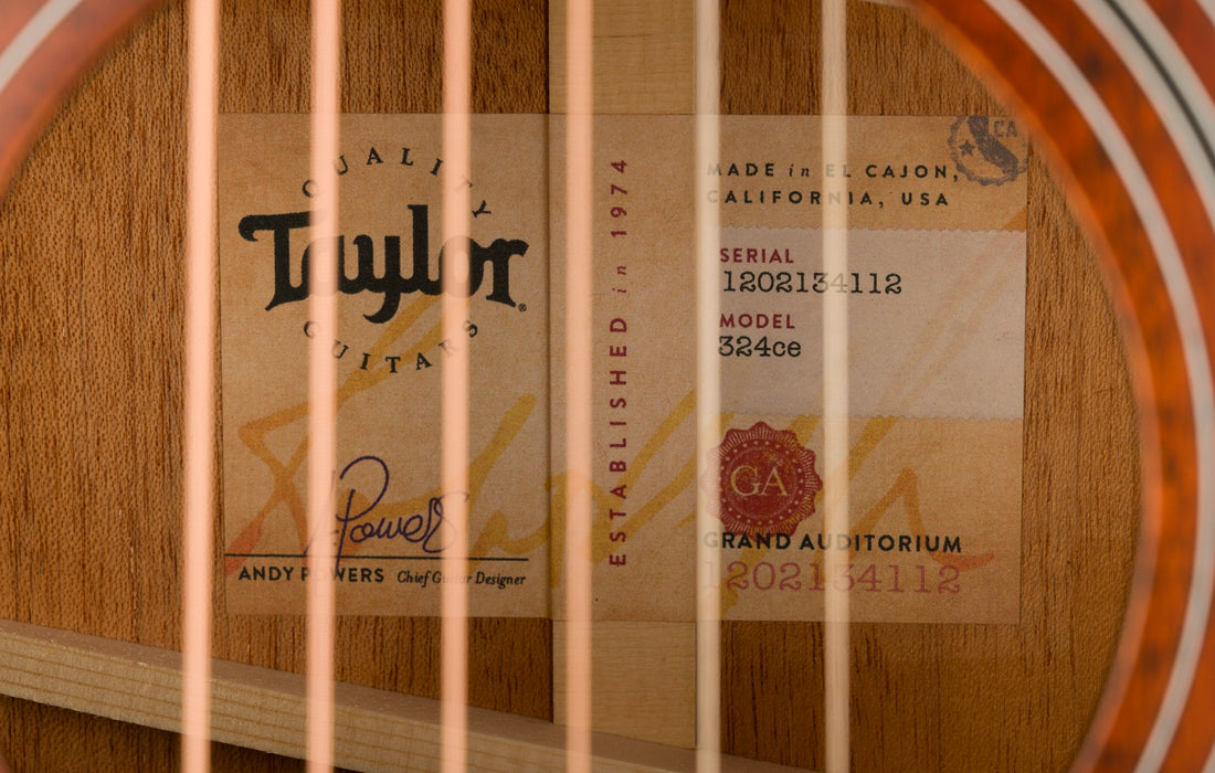 Taylor 324ce Acoustic Electric Guitar - Sunburst With Case