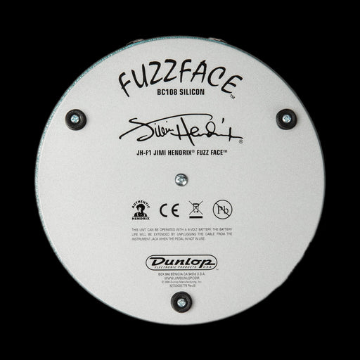 Dunlop JHF1 Jimi Hendrix Fuzz Face Distortion Guitar Effect Pedal Bottom