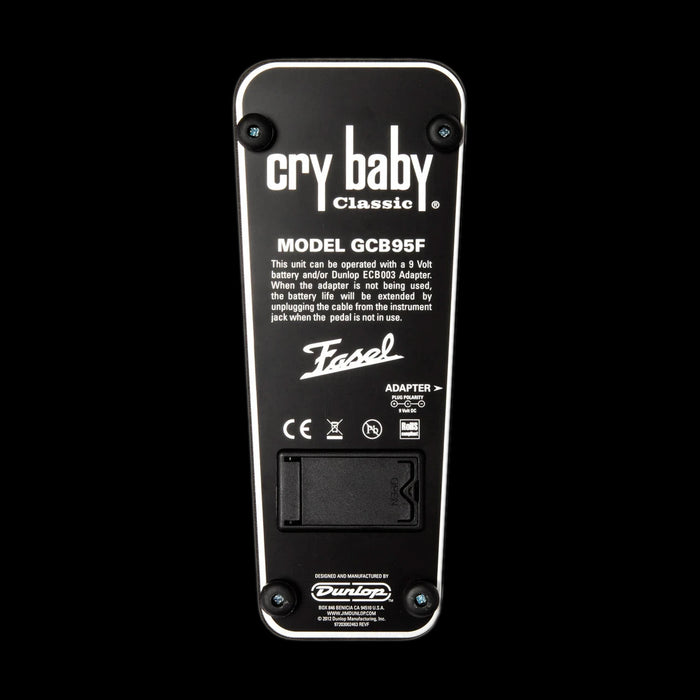 Dunlop Crybaby Classic GCB95F Fasel Wah Wah Guitar Pedal Bottom 