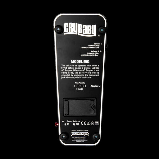 Dunlop 95Q Crybaby Wah Wah Guitar Pedal Bottom