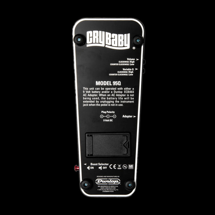 Dunlop 95Q Crybaby Wah Wah Guitar Pedal Bottom