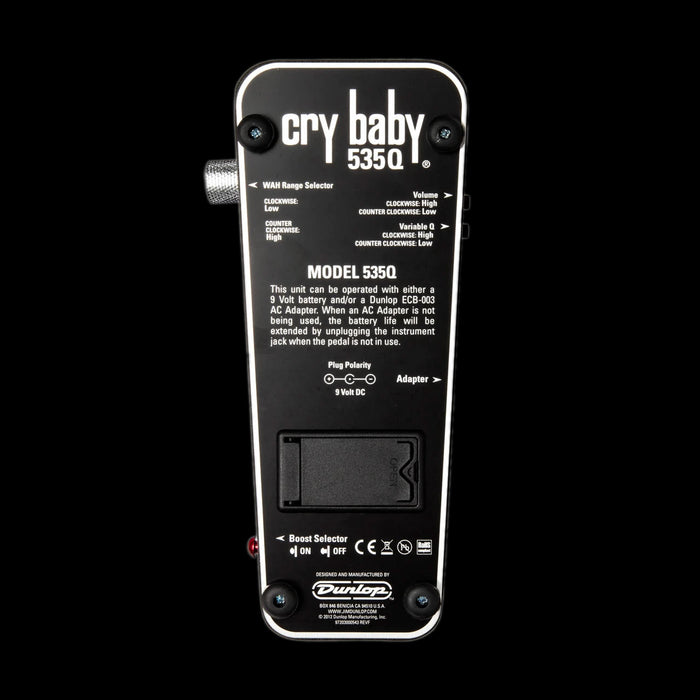Dunlop 535Q Crybaby Multi-Wah Wah Guitar Pedal Bottom 