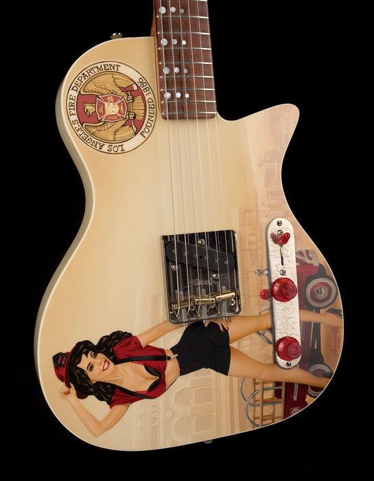 Stuart Guitars LAFD with Painting - Pamelina H Collection