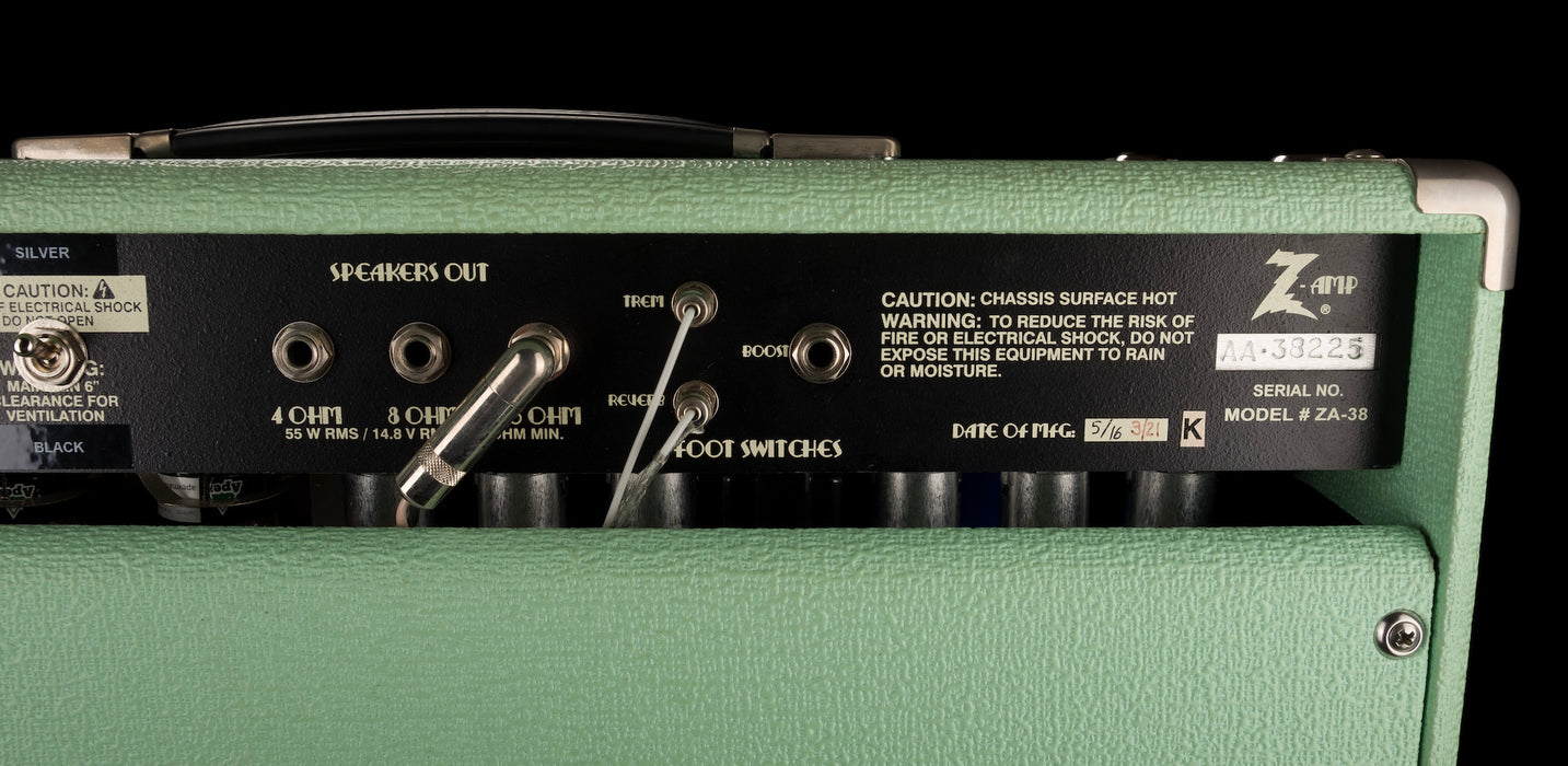 Pre Owned 2016 Dr. Z Z-Lux 1x12" Sea Foam Green Guitar Amp Combo With Footswitch And Cover