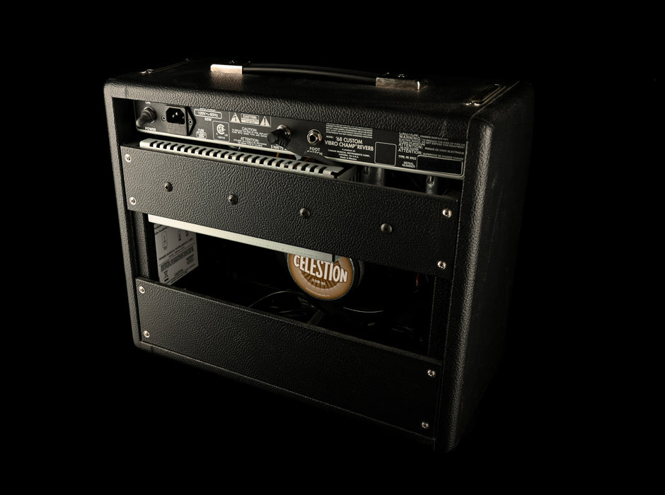 Used Fender '68 Custom Vibro Champ Reverb Black Guitar Amp Combo