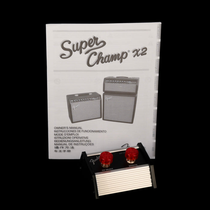 Pre Owned Fender Super Champ X2 Tube Guitar Amp Head - #M1744165 And Matching 1x12" Guitar Amp Cabinet - #M1744398