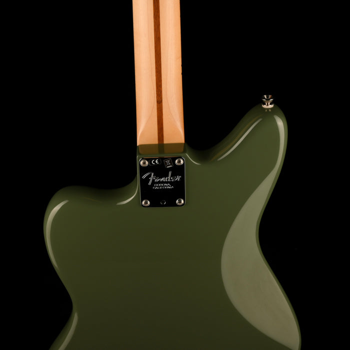Pre Owned Fender American Professional Jaguar Maple Fingerboard Antique Olive With OHSC