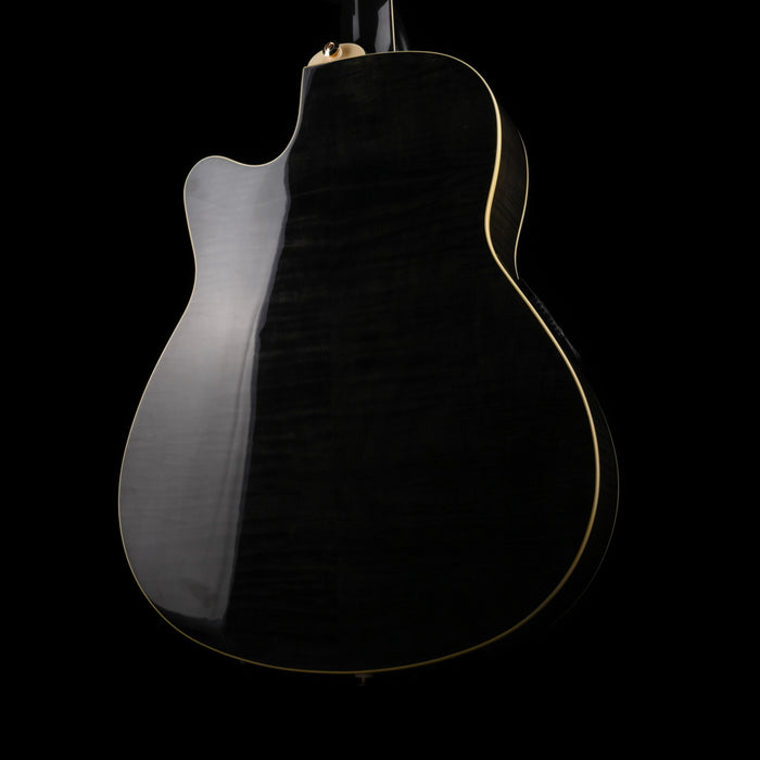 Used Ibanez AEF30E Trans Black Acoustic Electric Guitar with HSC