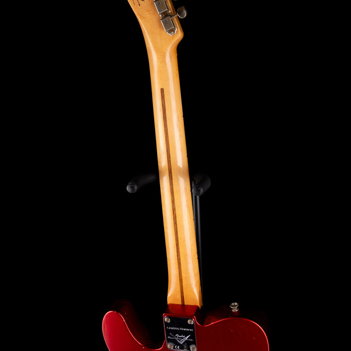 Pre Owned 2024 Fender Custom Shop Limited Edition Red Hot Esquire Thinline Relic Super-faded Candy Apple Red With OHSC