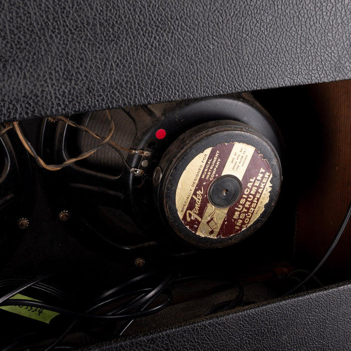 Vintage 1966 Fender Twin Reverb Black Guitar Amp Combo #A03334