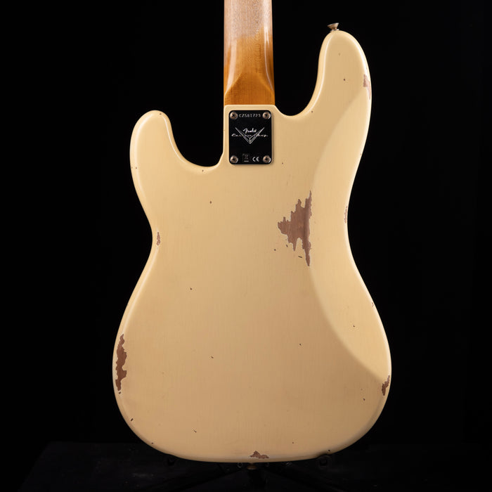 Pre-Owned 2024 Fender Custom Shop 1964 Precision Bass Relic Aged Vintage White With OHSC