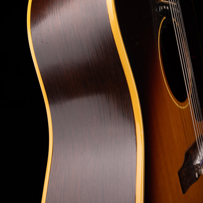 Vintage Gibson J-160E Sunburst Acoustic Electric Guitar With OHSC