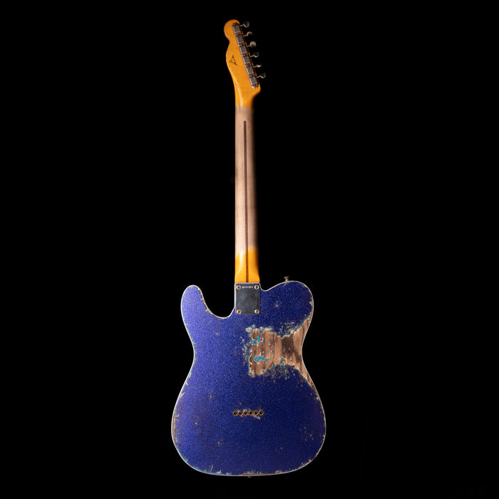 Fender Custom Shop Masterbuilt Austin MacNutt 1952 Telecaster Custom Heavy Relic Purple Sparkle over Taos Turquoise Sparkle With Case