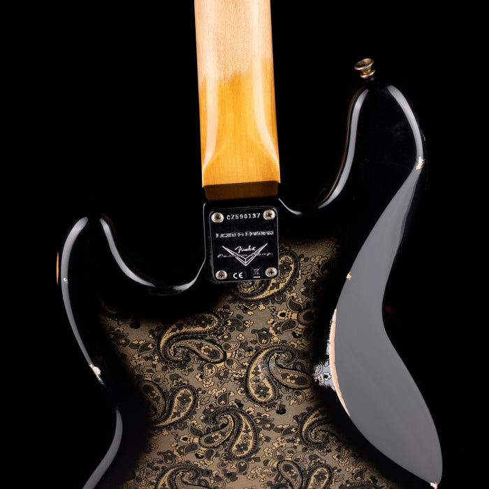 Fender Custom Shop Limited Edition Black Paisley Jazz Bass With Case