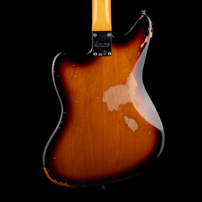 Used 2012 Fender Kurt Cobain Road Worn Jaguar Road Worn 3-Tone Sunburst with OHSC