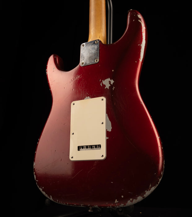 Vintage Fender 1965 Stratocaster Refinished Dark Red with Case