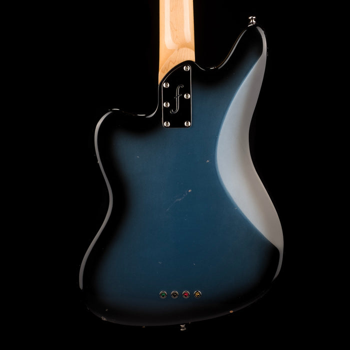 Fano Alt de Facto JM4 Bass Pelham Blue Burst Light Distress with Case