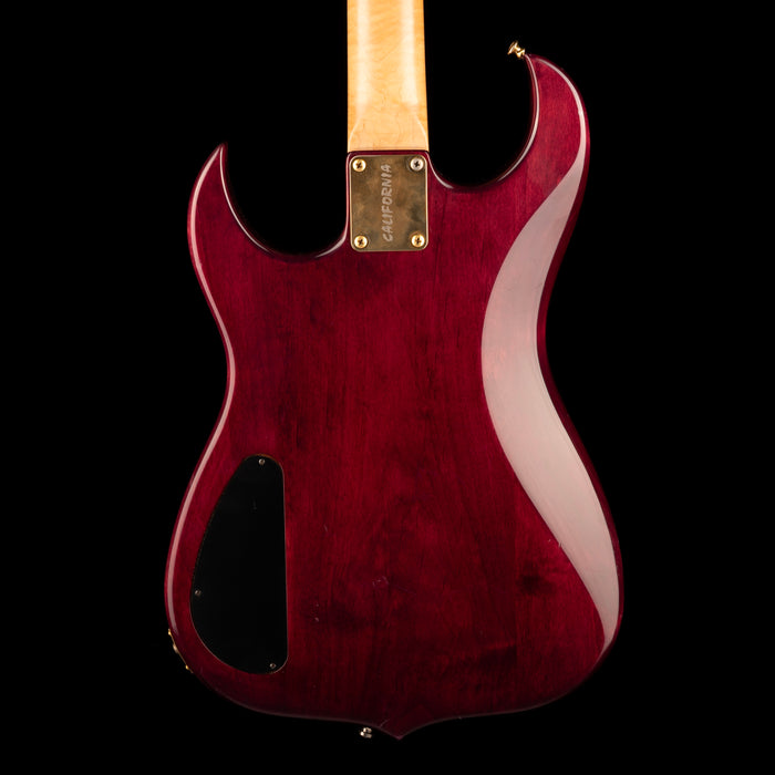 Pre Owned California Jalapeno Dark Transparent Red Electric Guitar With Case