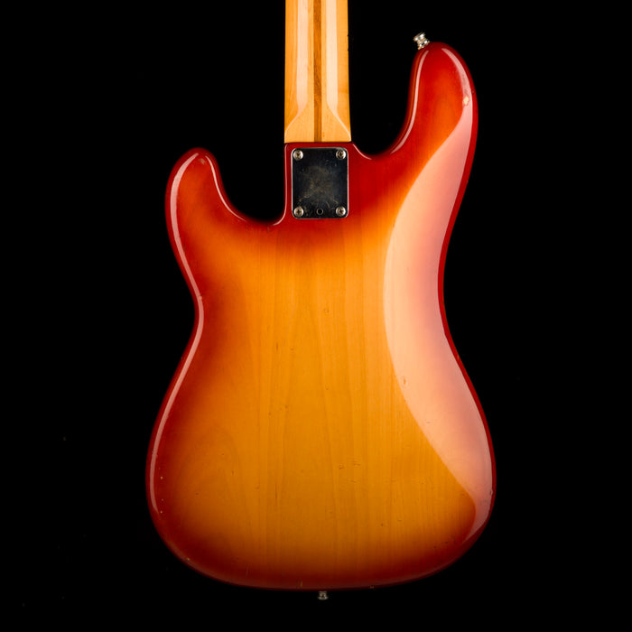 Vintage 1983 Fender Precision Bass Maple Neck Cherry Sunburst With Gig Bag