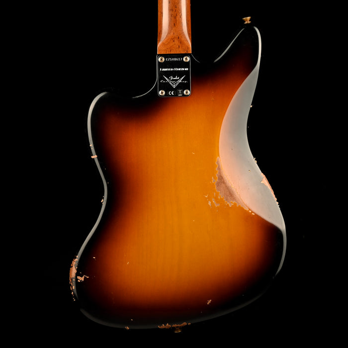 Fender Custom Shop Roasted 1962 Jaguar Journeyman Relic Wide Fade 2-Tone Sunburst With Case