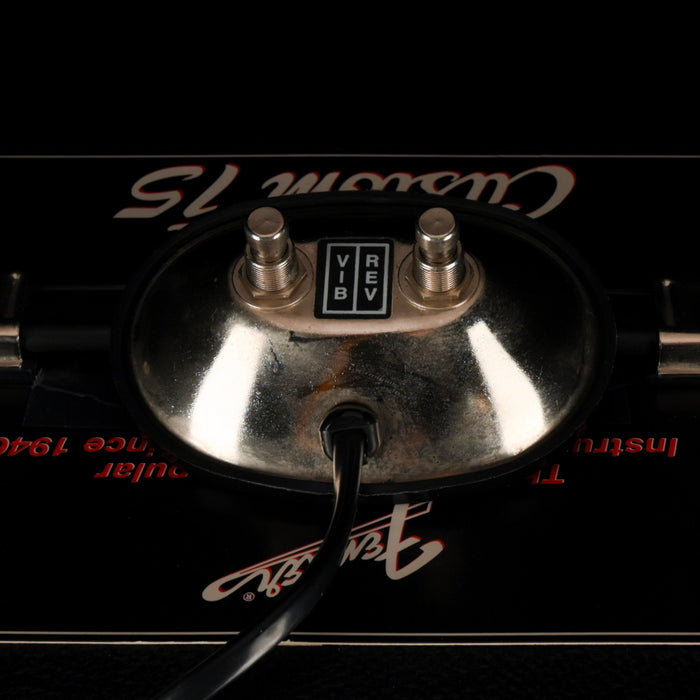 Pre Owned Fender 65 Twin Custom 15 Guitar Amp Combo With Footswitch And Cover