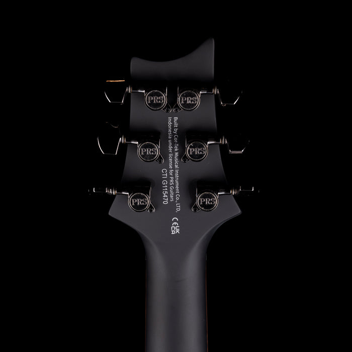 PRS SE Exotic Custom 24-08 Poplar Burls in Charcoal Cherry Midnight Burst With Gig Bag