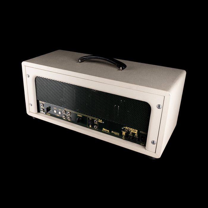 Pre Owned Bogner Shiva 20th Anniversary Guitar Amp Head Ivory White With Bogner 2x12" Ivory White Guitar Amp Cabinet