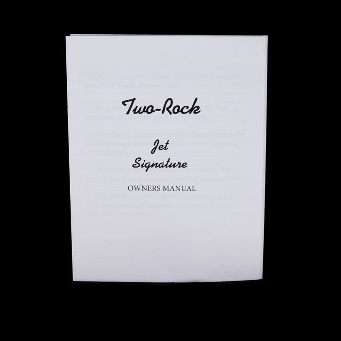 Pre Owned 2006 Two Rock Jumbo Jet 2x10" Guitar Amp Combo with Footswitch and Manual