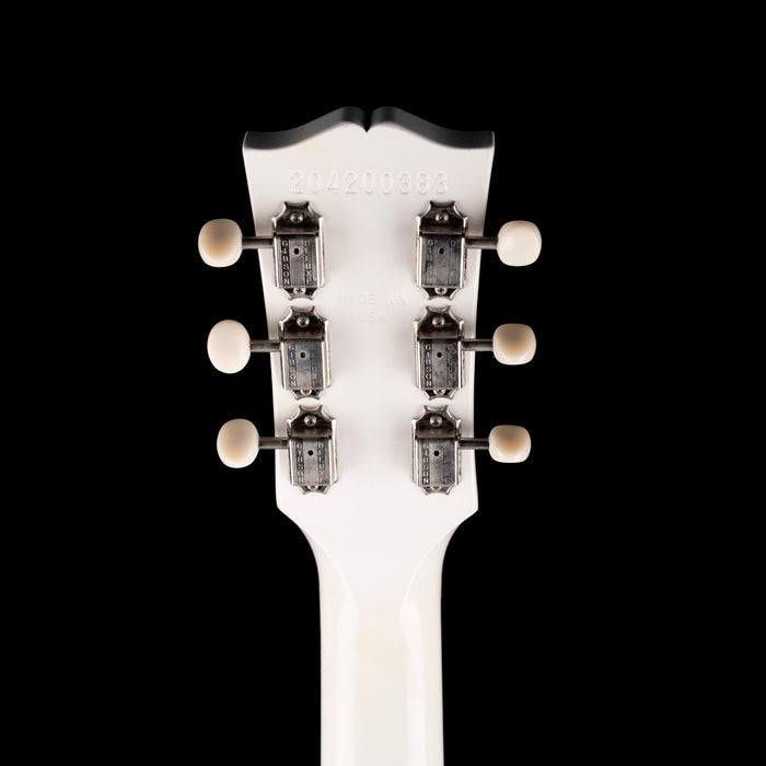 Pre Owned 2020 Gibson Les Paul Special Tribute P-90 Worn White Satin Electric Guitar With Gig Bag