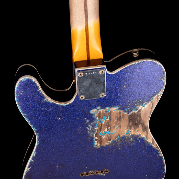 Fender Custom Shop Masterbuilt Austin MacNutt 1952 Telecaster Custom Heavy Relic Purple Sparkle over Taos Turquoise Sparkle With Case