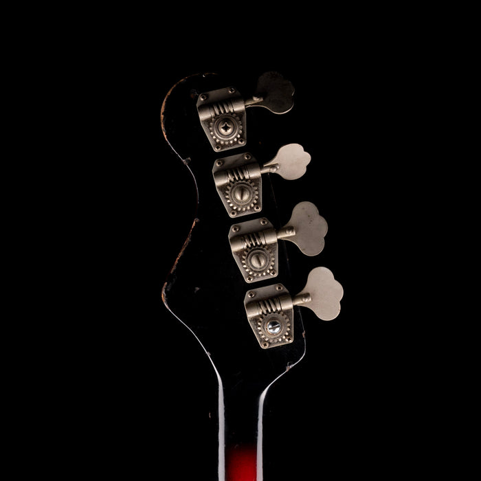 Pre-Owned 1966-68 Silvertone 1443 Hornet Bass Redburst With Gig Bag
