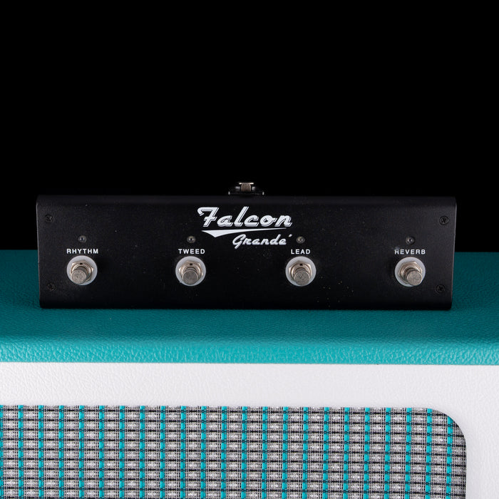 Used Tone King Falcon Grande Turquoise Guitar Amp Combo With Footswitch
