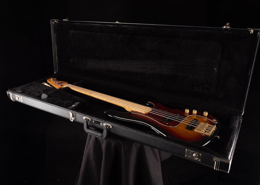 Vintage 1978 Fender Precision Bass Fretless Modified 3-Tone Sunburst with Case