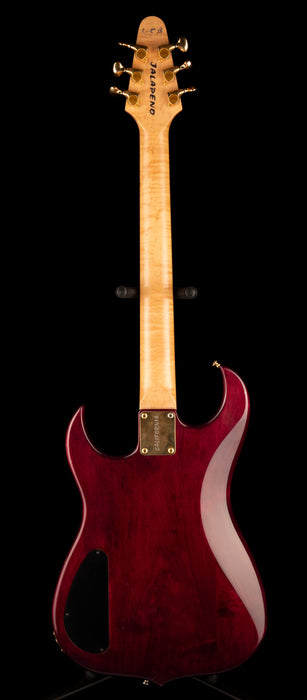 Pre Owned California Jalapeno Dark Transparent Red Electric Guitar With Case