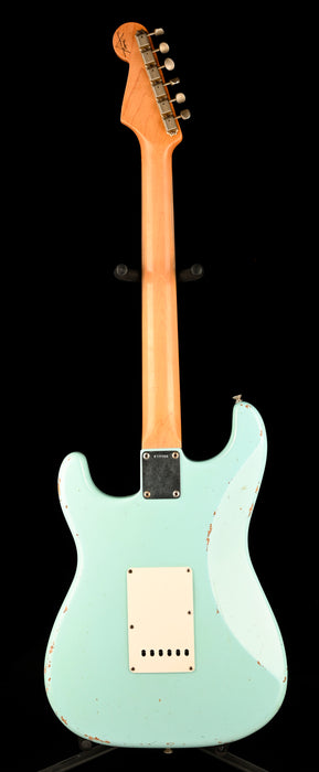 Pre Owned 2008 Fender Custom Shop 1960 Stratocaster Relic Daphne Blue With Case