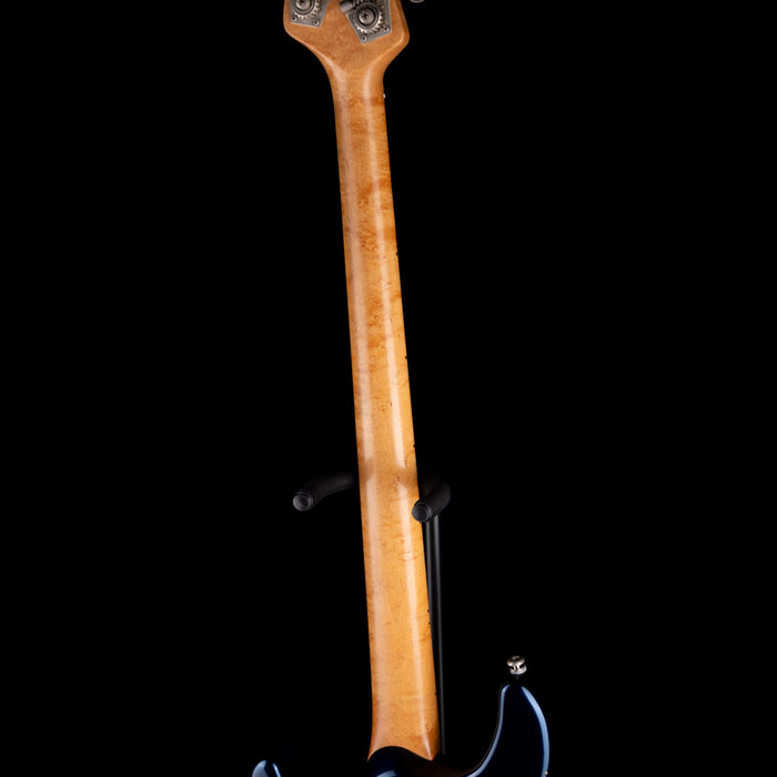 Pre Owned 1996 Ernie Ball Music Man Sterling 4 Bass Blue Pearl With Gig Bag