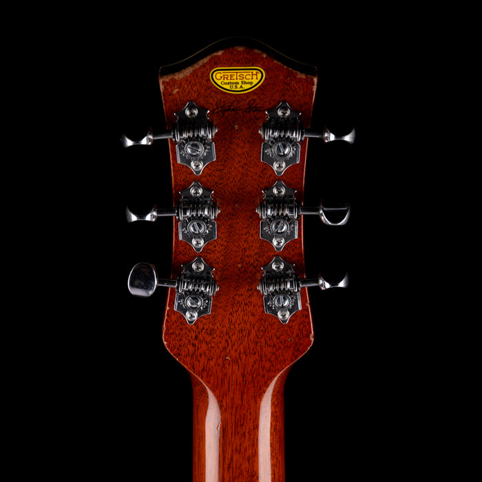 Pre Owned 2015 Gretsch Custom Shop G6128CS 1959 Duo Jet Relic Champagne Sparkle With OHSC