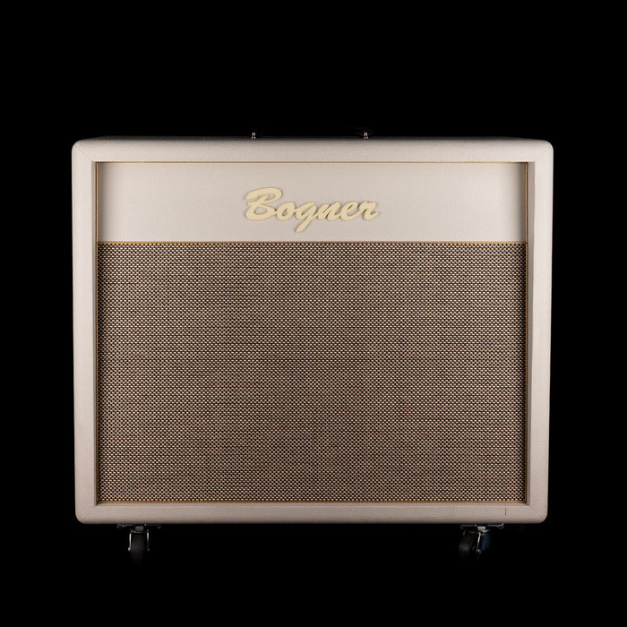 Pre Owned Bogner Shiva 20th Anniversary Guitar Amp Head Ivory White With Bogner 2x12" Ivory White Guitar Amp Cabinet