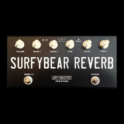 Surfy Industries SurfyBear Compact Tank Black Reverb Guitar Effect PedaL Front