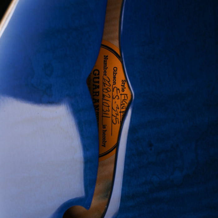 Pre Owned Gibson Mod ES-335 Figured Blue Brink Blast with OHSC