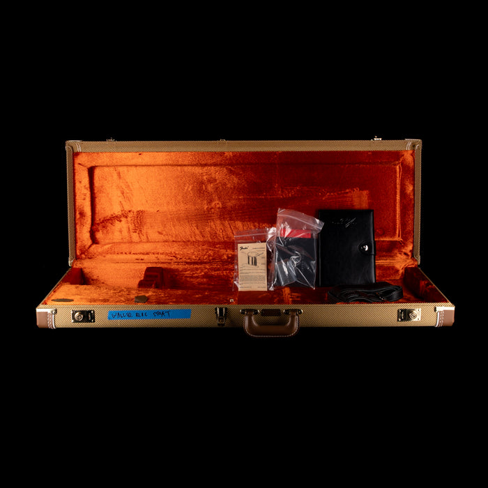 Pre Owned Fender Custom Shop Masterbuilt Paul Waller 1956 Stratocaster Ultra Heavy Relic Blue Ice Metallic over Silver with OHSC