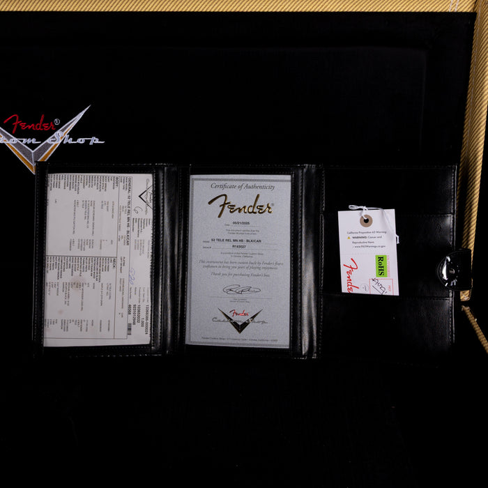 Fender Custom Shop 1952 Telecaster Relic Black Over Candy Apple Red