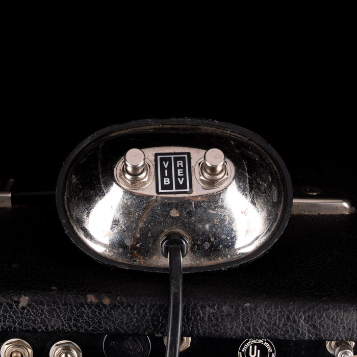 Vintage 1966 Fender Twin Reverb Black Guitar Amp Combo #A03334