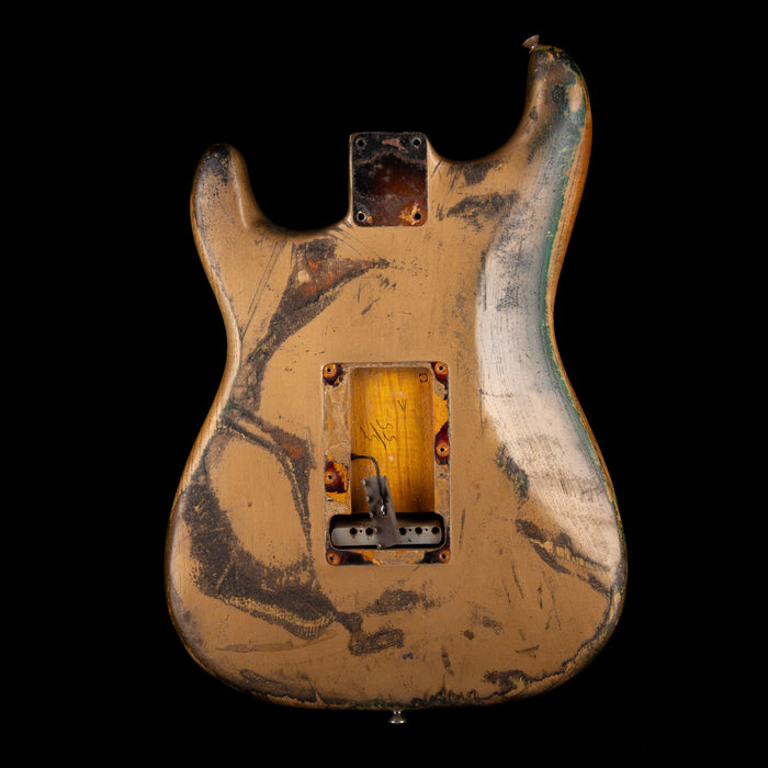 Vintage 1955 Fender Stratocaster Refinished Gold With Case