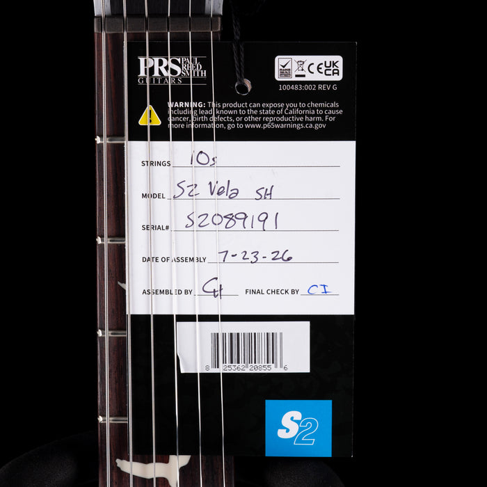 PRS S2 Vela Semi Hollow Satin Pearl White with Gig Bag