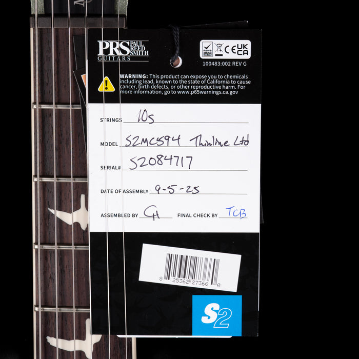 PRS S2 McCarty 594 Thinline Standard Satin Mavis Mint Metallic with Gig Bag