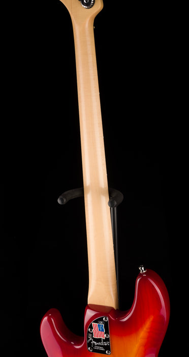 Pre Owned Fender American Deluxe Jazz Bass Aged Cherry Burst With OHSC
