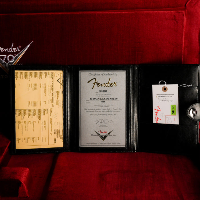 Fender Custom Shop Exotic 1954 Stratocaster Quilt Maple NOS Natural With Case