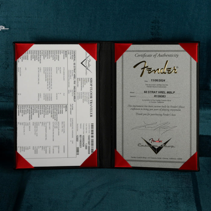 Fender Custom Shop Masterbuilt Levi Perry 1960 Stratocaster Heavy Relic Inca Silver over Black