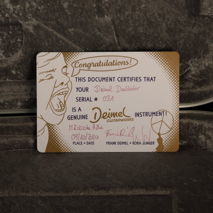 Pre-Owned 2020 Deimel Doublestar Paper Moon White Electric Guitar With OHSC